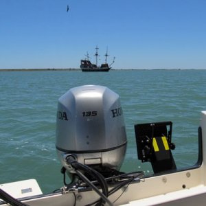 Pirate ship on the horizon