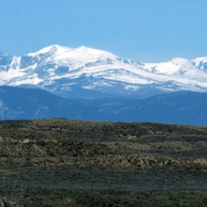 The Big Horn Mountains - first snow we\'ve seen in a while