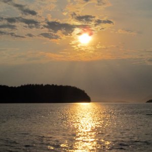 The last sunset whale watch cruise of the season