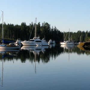 Morning anchorage at Squirrell