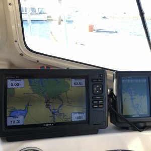 63 nm on this trip, 332 hours total on the Merc