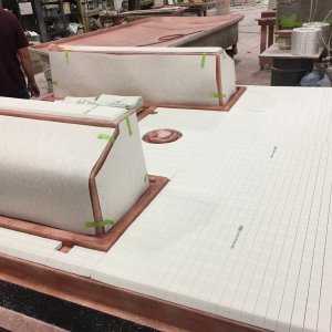 Foam core pieces getting ready to be glassed in