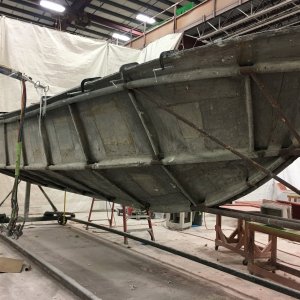 A Sea Sport mold.  I think he said 28 ft.