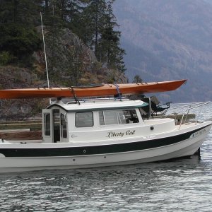 Media '(Doug / Liberty Call) Boat camping on Lake Chelan 6-04' in album '(Doug / Liberty Call) New, smaller C-Dory graphic'