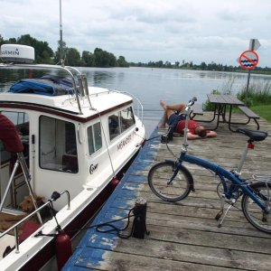 A tough day tied to the wharf at Edmonds lock.