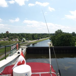 looking back off the lift lock
