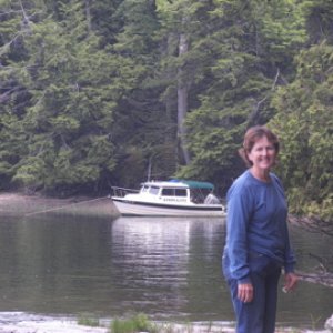 Linda with "Simplicity" in background