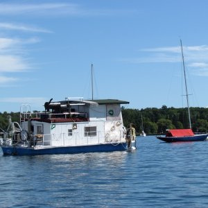 house boat over near Madeline Island