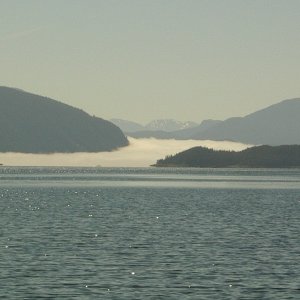 Cloud bank looked like a glacier