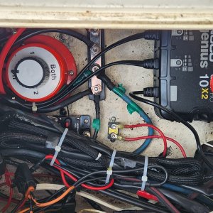 New Wiring. additional buss bar and charger