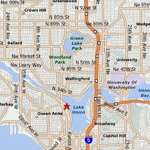 Lake Washington to Shilshole Map