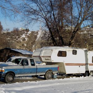Anderson\'s Fifth Wheel in Omak RV Park New Year\'s Eve 201
