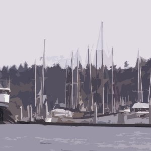 Media 'Shilshole Marina Cutout' in album 'Shilshole Marina China Painting'