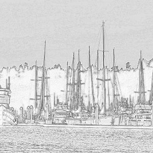 Media 'Shilshole Marina Charcoal Drawing' in album 'Shilshole Marina China Painting'