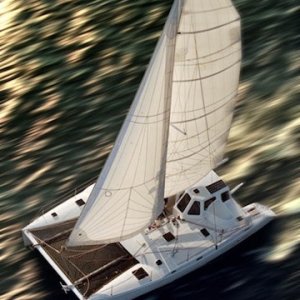 Atlantic 42 cat w/Corecell foam hulls, deck and bulkheads