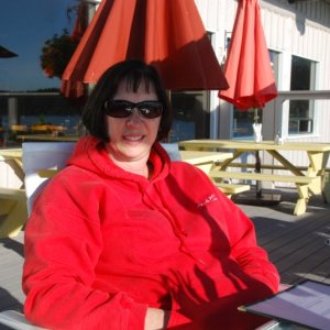 Dee 8th anniversary dinner, Islander Cafe, Lopez Island