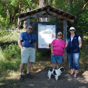 Pat, Patty, Baxter and Dee at English Camp, San Juan Island