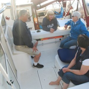 Pat, Patty, El and Dee in the Trophy Sandwich taken from the Knotty C