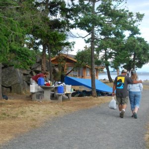 Campsite on Fossil Bay2, Sucia Island