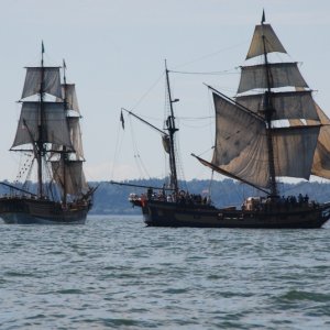 Lady Washington and Hawaiian Chieftan, Bellingham Bay