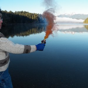 Out comes smoke.