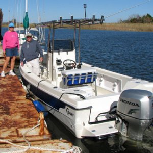 Joan and Marc with the CD-22 center console