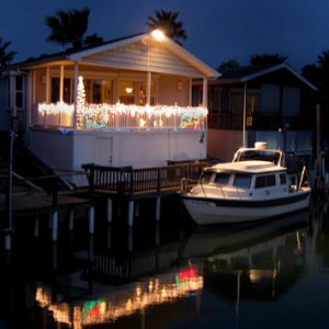 The lights are off the boat and we're back to boating