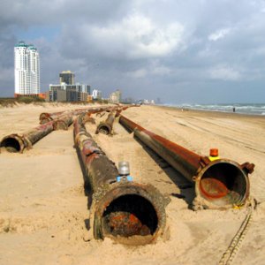 Pipe on the beach