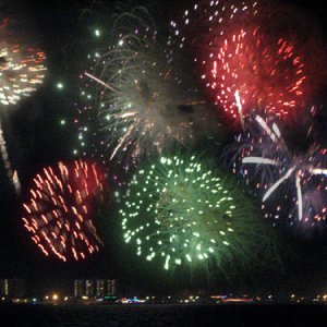 Fireworks at anchor
