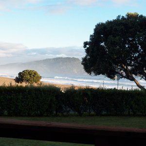 We rented a cabin for a couple of days at Hot Water Beach.