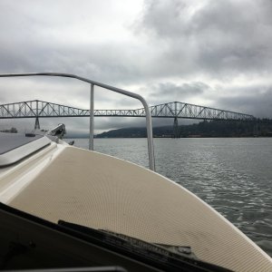 Approaching the Longview bridge