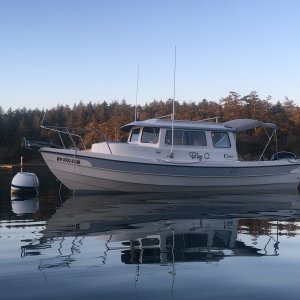 On the buoy in Fossil Bay