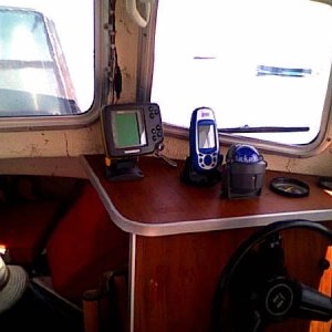 Helm with GPS, Compass, and depth finder. Very simple