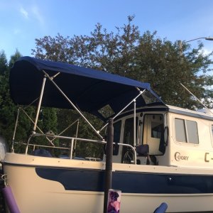 Full bimini open in position.