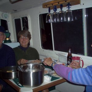 (Cygnet) Shrimp Boil and Fish Fry on Discovery,  Wanderer Crew and El