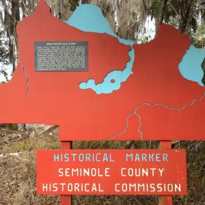 Marker at the Lake Harney Wilderness Area