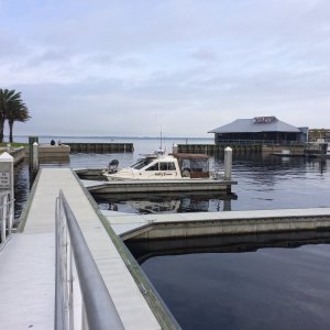 The city of Sanford\'s new day docks. Access is in the west basin. Weekly farmers market just a block away. Great for resupply of fresh veggies and bread.