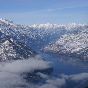 Plane Ride - Above Lake Chelan 02-09 018.  A few weeks after we were on the water, I flew over the lake in my brother-in-law's plane.