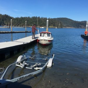 Launching Lil\'C at Cornet Bay