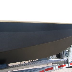 Media 'Close up of 'bottom paint'' in album 'bottom paint/barrier layer applied to boat'