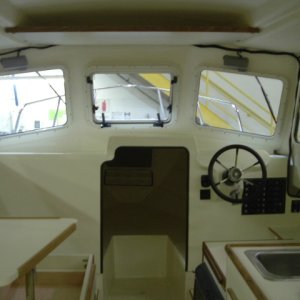 Helm and cabin complete (Fri 4/29)