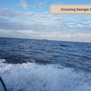 Crossing the Strait of Georgia.