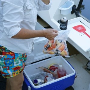 Fishwife blue crab claws.  Skip only takes one claw--nice haul!