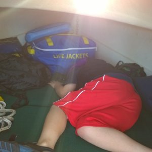 Recovering from Crab attack. Um, no just a nap. ;)
