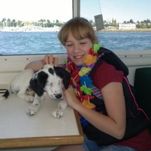 Celebrating Paige's 12th B-day on our C-dory!