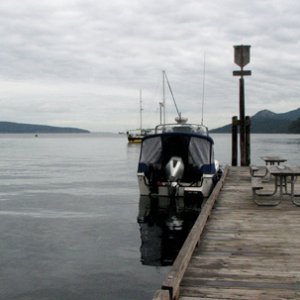 We were the last boat at the dock at Jones Island