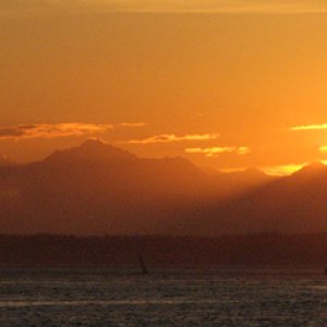 Sunset from the top of the docks