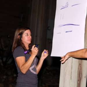 Nancy does Pictionary