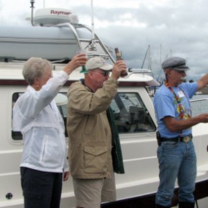 Christening of the boats (Rev Dave presiding)