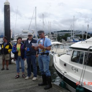 Christening C-YA, Cathy, Larry & Rev. Dave